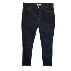 Oraije Paris Jeans Womens US Size 35 Blue Skinny High Rise Dark Wash Stretch